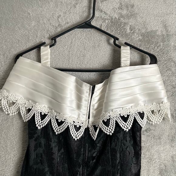 Vintage Romantic Gothic Lace Dress Y2K Corset Style Mini Victorian Romanticism S - Picture 4 of 5